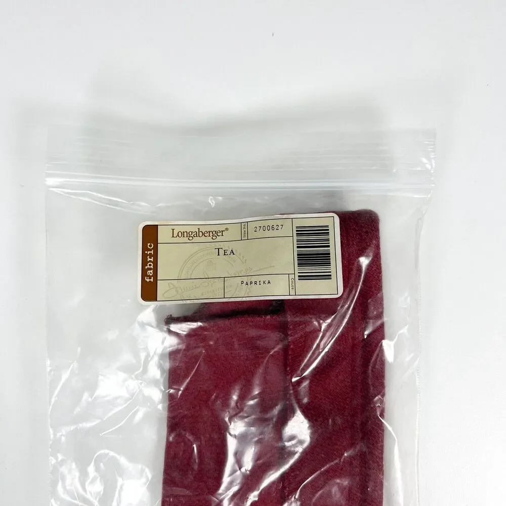 Longaberger Tea Basket Liner - Paprika - NIB #2700627